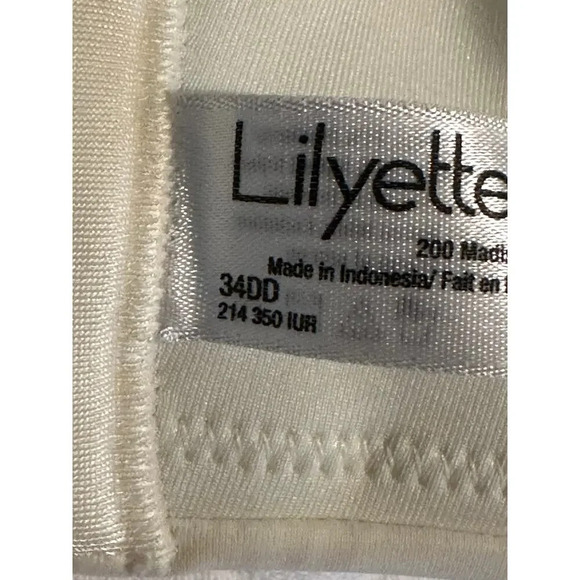 Lilyette Beige Enchantment Lace Full-Coverage Minimizer Bra Size 34DD - Picture 5 of 6